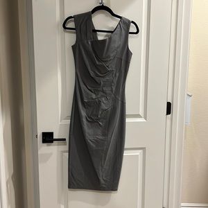 Gorgeous MUXXN stretchy gunmetal gray Sheath dress.